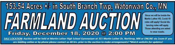 "SOLD" Schwanz Estate 153.54 Acre Farmland Auction